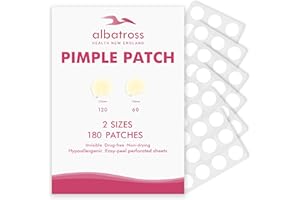Albatross Health New England Invisible Pimple Patches for face, plain Hydrocolloid Acne Patches, HSA FSA eligible, Spot Dots Cover, Zit Blemish Patch, 2 Sizes 180 Counts
