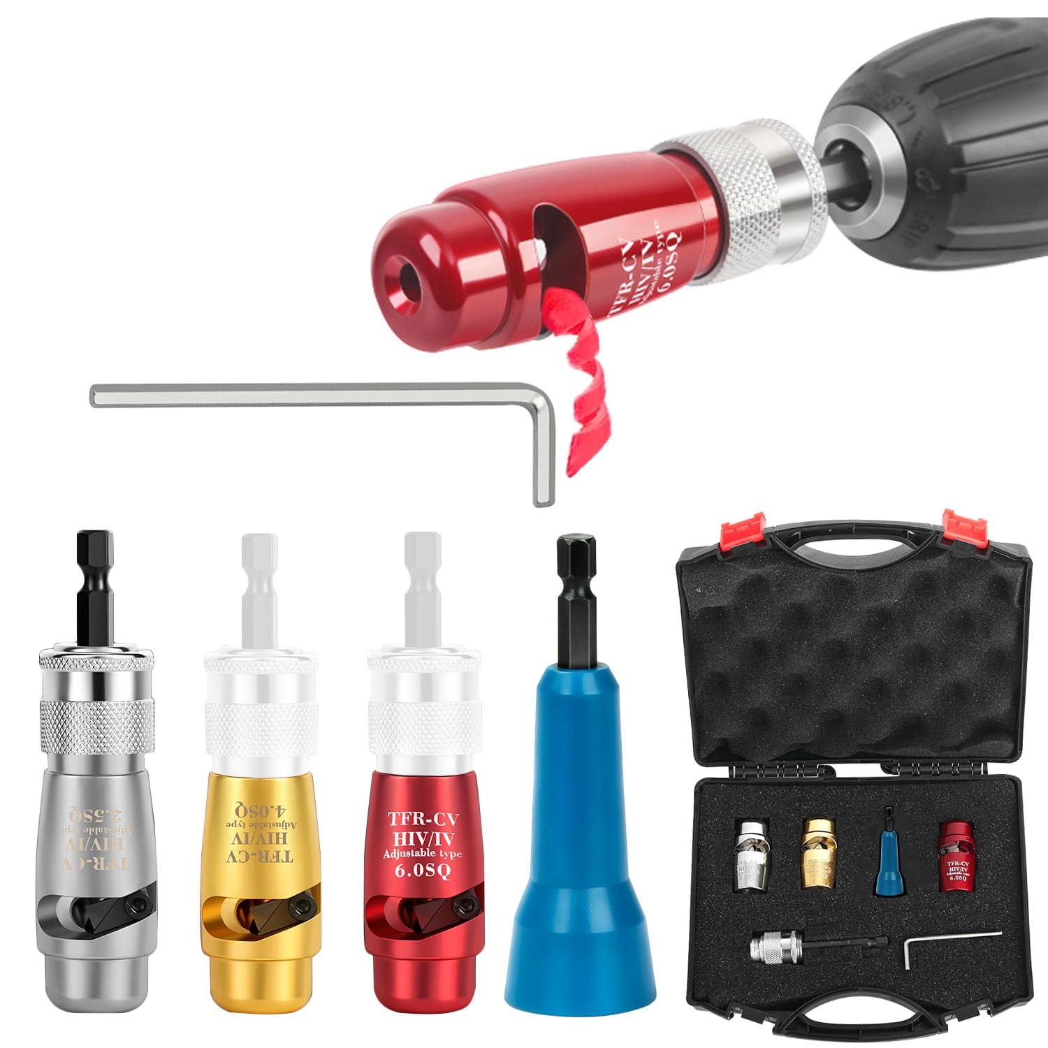 Photo 1 of Wire Stripping & Twisting Tool, Portable Electric Wire Stripper Professional Electrician Tool Set Wire Nut Twister for Power Drill, Cable Quick Stripping & Connector (Wire Stripping and Twisting Tool)