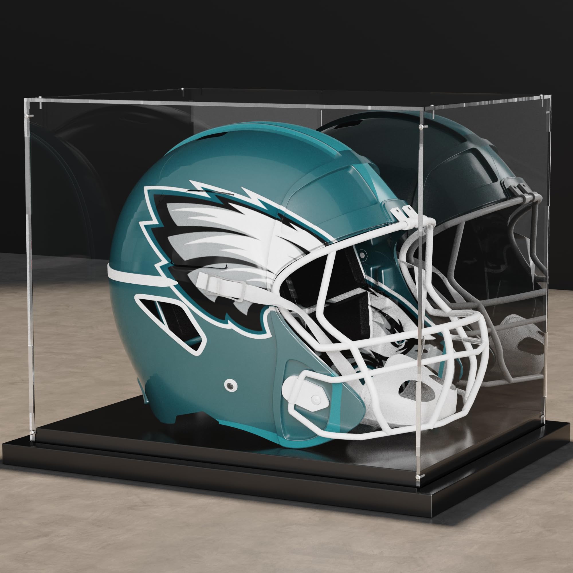 thumbnail image 2 of Full Size Camouflage Acrylic Football Helmet Display Case - Camo Base With Back Mirror 2 of 5