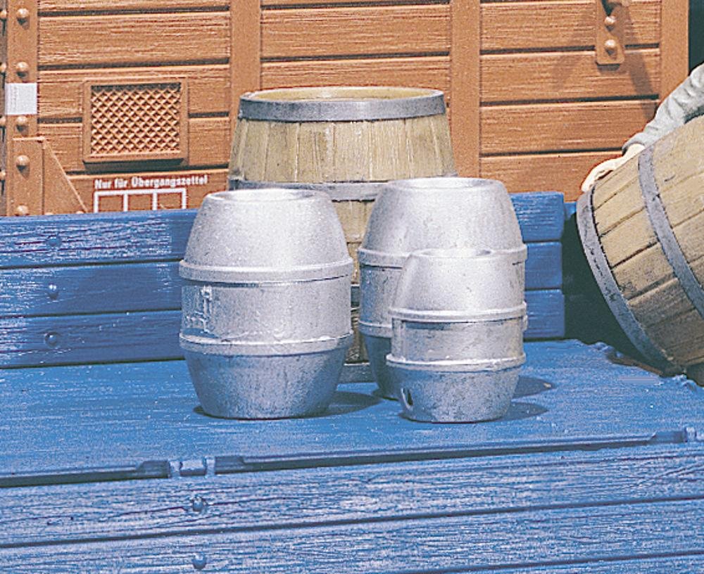 Pola 333202 – 4 Beer Kegs, Accessories for Model Railway, Model Making
