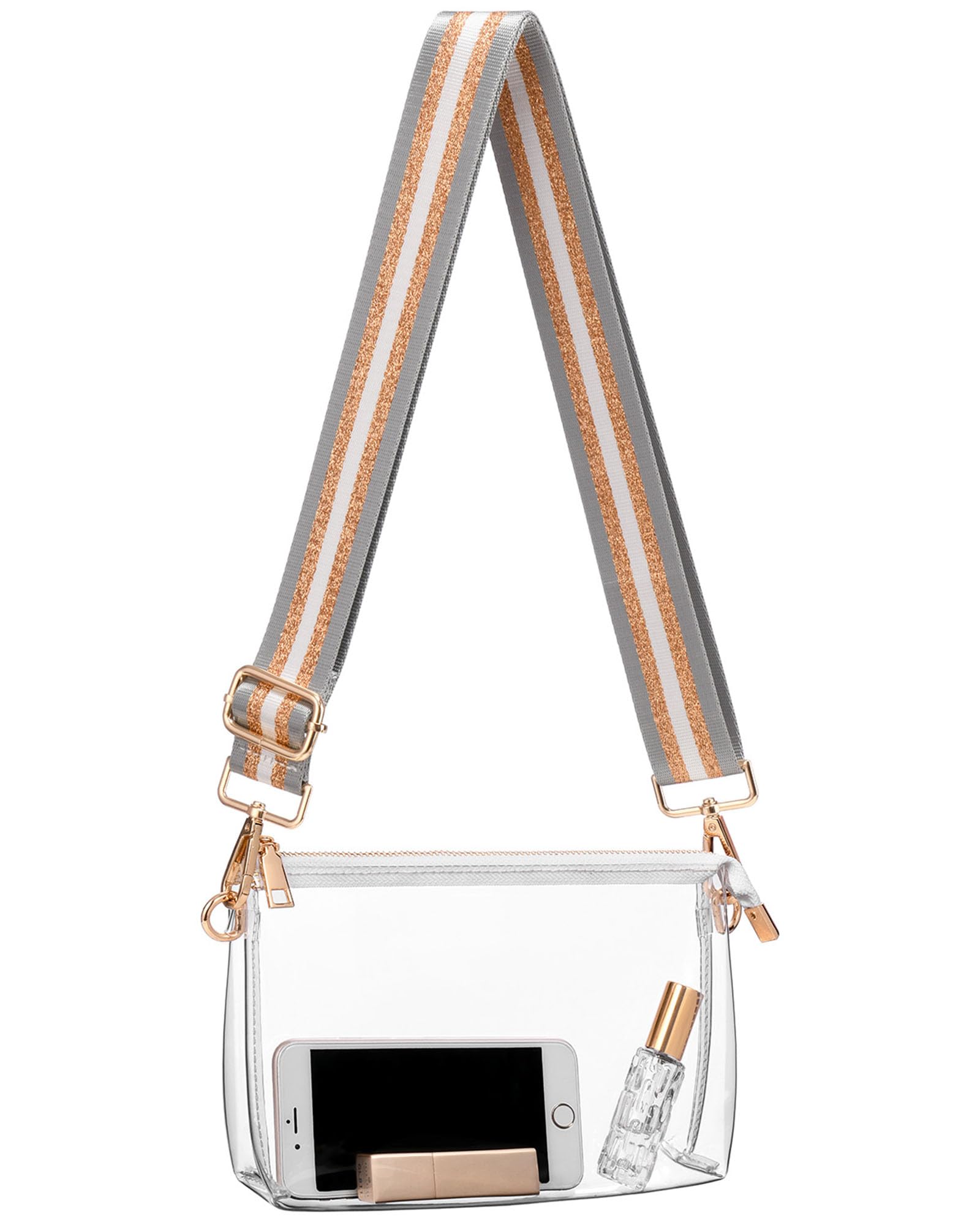 Photo 1 of BS-VOG Clear Purse for Women - Stadium Approved Crossbody Bag, Small Stadium Bag for Concerts & Sports Events