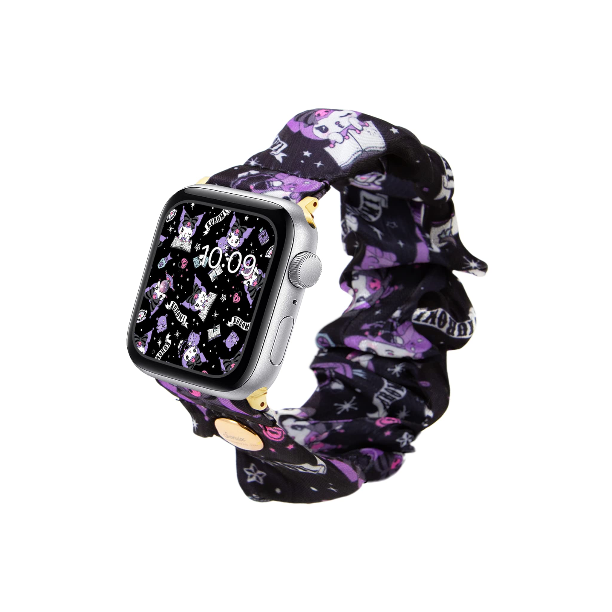 Sonix x Sanrio Scrunchie Watch Band Compatible with ﻿Apple 41mm / 40mm/38 mm - Kuromi