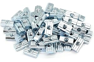 BLCCLOY 100Pcs 25 & 10 Series Aluminum Extrusion Profile M6 T-Slot Slide Nuts Hardware for 1 Inch x 1 Inch 1" 1010 1020 2525 2550 Extruded Aluminum Fastener Accessories