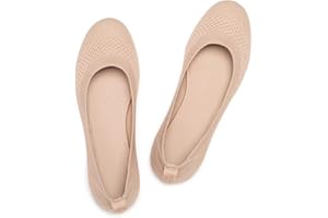 Frank Mully Women’s Ballet Flat Shoes Knit Dress Shoes Round Toe Slip On Ballerina Flats for Woman Low Wedge Comfort Soft