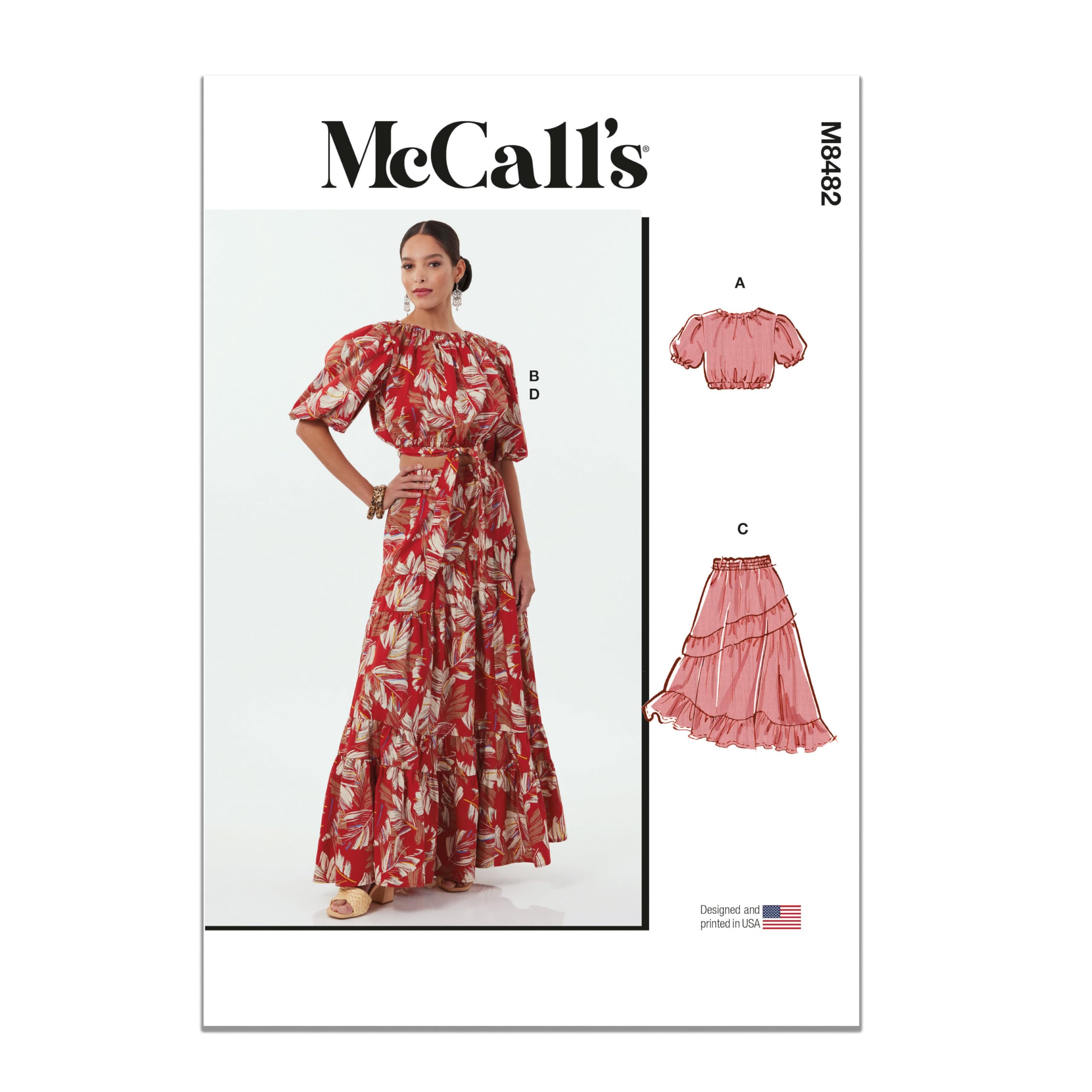MCCALLS Sewing Pattern M8482P5 Misses' Tops and Skirts P5 (12-14-16-18-20)