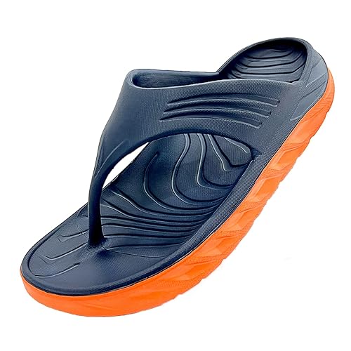 Anproity Mens Flip Flops With Arch Support Orthotic Thong Pillow