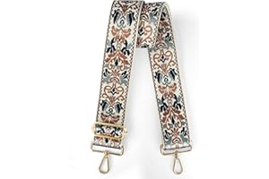 OTCO 2' Wide Purse Straps Replacement Crossbody Straps for Purses,Flowers Paiselys Wide Shoulder Strap for Bags,Guitar Straps for Handbags,Nylon Backpack Replacement Straps Luggage Straps for Women
