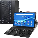 Bige for Lenovo Tab M10 Plus (3rd Gen) Keyboard Case,PU Leather Cover with Romovable Keyboard for Lenovo Tab M10 Plus 3rd Gen TB125FU 10.6" Tablet,Black