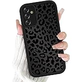 lioscre Cute Cheetah Print Phone Case for Samsung Galaxy S25 5G Case 6.2", Aesthetic Luxury Black Leopard Pattern Design Cover Shockproof Soft TPU Full Camera Lens Protective Funda for Women Girls