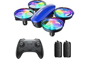 TOMZON A23 Mini Drone for Kids and Beginners, RC Toy Drone with Throw to Go, Easy to Learn, Auto-rotation, 3D Flips, Circle Fly, Headless Mode, 2 Batteries, Gift for Boys and Girls, Blue