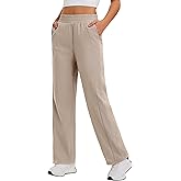 BMJL Womens Black Travel Hiking Pants Work Dress Business Causal Pants Wide Leg Lightweight Fall Trousers