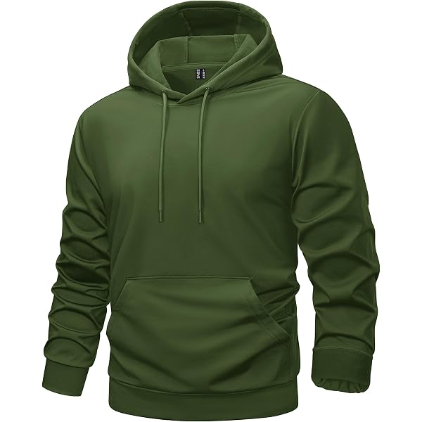 Fruit Of The Loom Men's Zip-Through Hooded Sweatshirt – Classic Olive Green, Size Large – Casual Pullover Hoodie