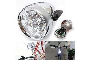WIROJ Vintage Retro Bicycle Bike Front Light Lamp 7 LED Fixie Headlight with Bracket