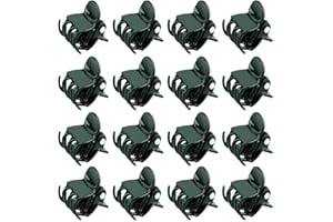 KINGLAKE Orchid Clips,Plant Support Clips,Garden Flower Vine Clips,100 Pcs Garden Cymbidium Clips to Keep Stems Vines Grow Upright,Dark Green