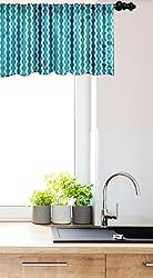 Ambesonne Abstract Window Valance, Wavy Stripe