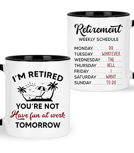 Funny Retirement Coffee Mug 11Oz - 'Happy Monday' Gift For Retirees, Coworkers, Teachers - View #9