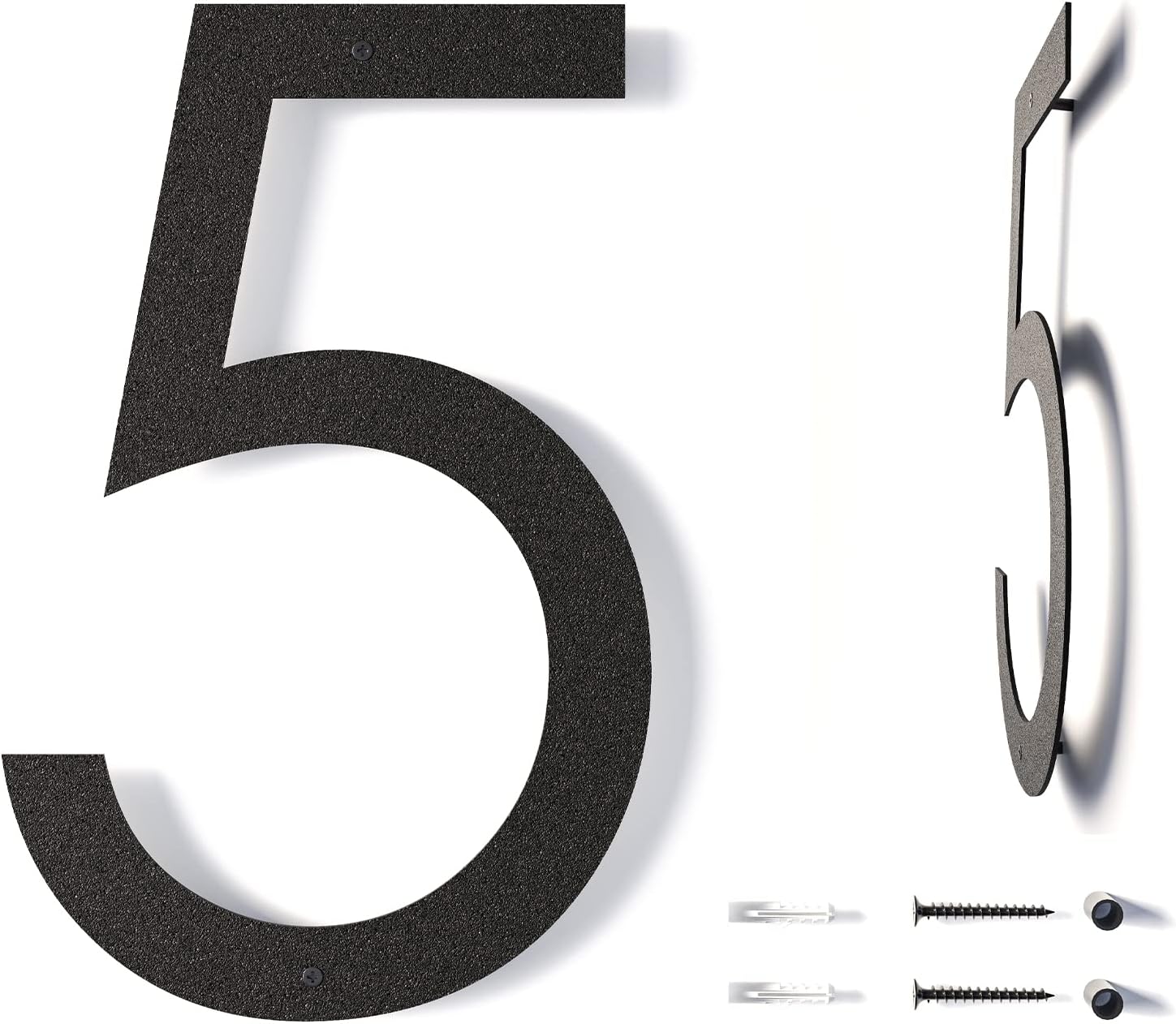 Address Signs - 18 Inch Modern Floating House Numbers | Extra Large Metal House Numbers for Outdoors | Black Coated Rust-Proof Home Address Numbers