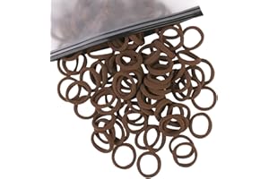 ZINGSO 100 Pcs Baby Hair Ties, Cotton Hair Ties for Girls and Kids, Multicolor Small Seamless Hair Bands Elastic Ponytail Holders Kids Toddler Hair Tie toddler hair tie (Deep Brown)