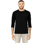 Bella + Canvas Unisex 3/4-Sleeve Baseball T-Shirt (3200) DEEP HTHR/BLACK