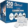 Care Touch Lens Cleaning Wipes for Eyeglasses, Pack of 210 - Eyeglass Wipes Individually Wrapped, Eye Glass Cleaning, Lenses 