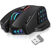 UtechSmart Venus Pro Wireless MMO Gaming Mouse - 16000 DPI RGB | 16 Programmable Buttons, High Precision Laser 2.4G, 70Hr Battery, Ergonomic Grip, Optical Sensor, Black