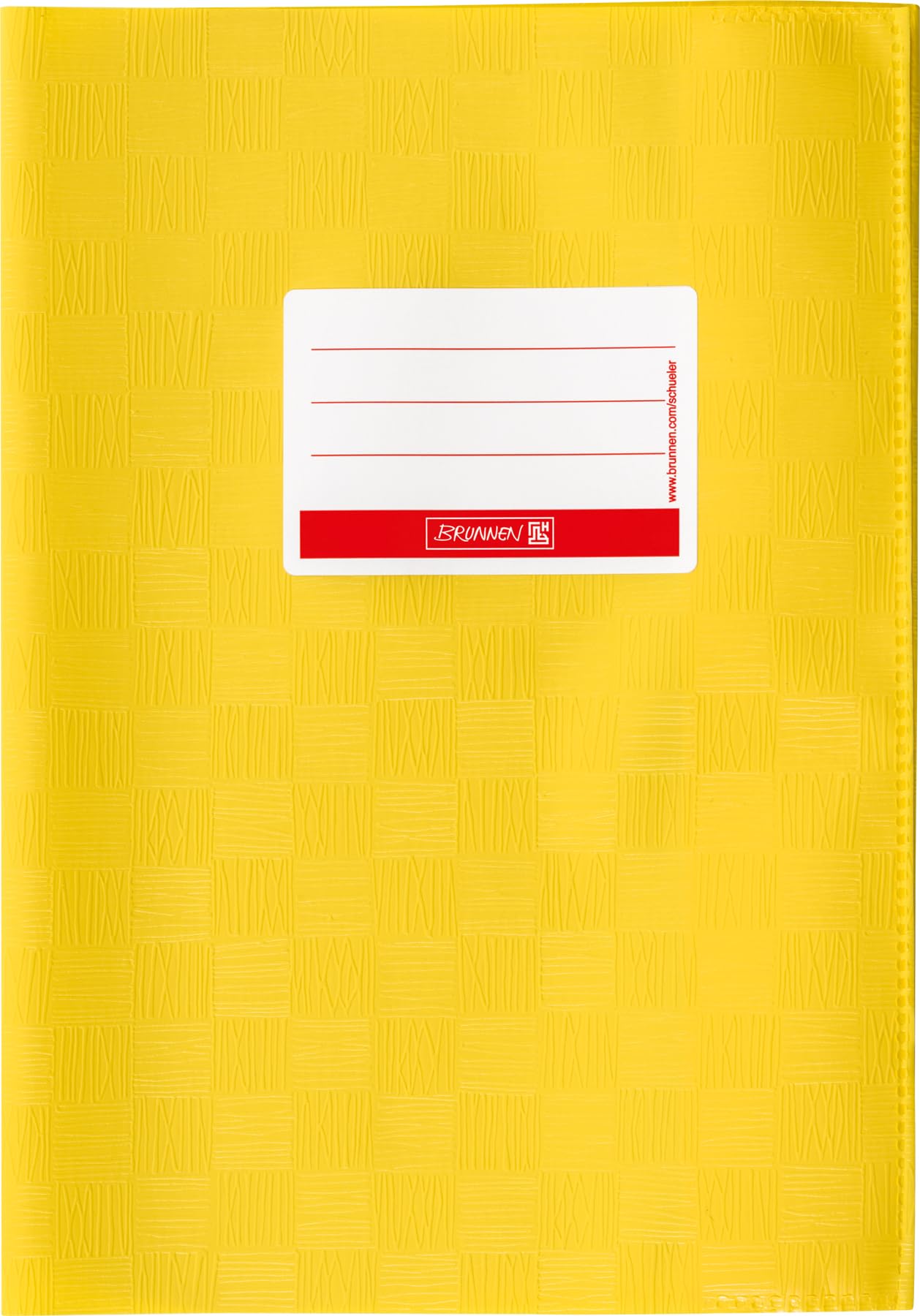 Brunnen Booklet Cover for A4 with Name tag and Structure Embossing/Bast Structure, 1 Envelope a4 Yellow