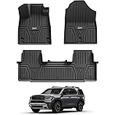 3W Floor Mats for Honda Passport 2026, All Weather TPE Custom Fit Passport Floor Liner 1st & 2nd Row, Cover Protector for 2026 Honda Passport Accessories, Black