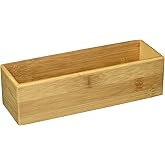 Lipper International 8381 Bamboo Wood Stacking Drawer Organizer Box, 9" x 3"