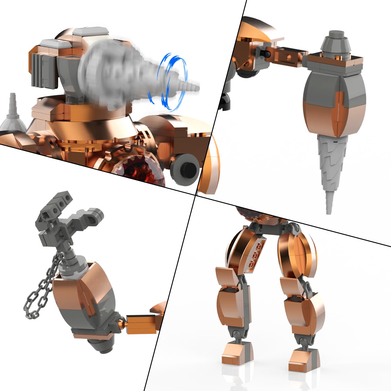 Skibidi Upgraded Titan Drill Man Building Blocks Toys Set,Horror Game Characters Titan Drill Man Cameraman Building Kit,Collectible Game Model Toys Gift for Adults Kids (300 Pcs)