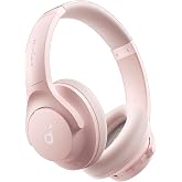 Soundcore by Anker Q20i Hybrid Active Noise Cancelling Headphones, Pink | Over-Ear, Bluetooth, 40H ANC Playtime, Hi-Res Audio, Big Bass, Transparency Mode, Customize via App, Travel, Home, Office