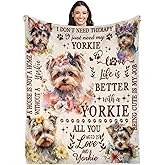Lussues Nee Yorkie Blanket for Womens,Yorkie Flannel Throws for Dog Lover