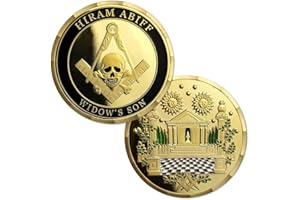 AOMCISI Masonic Challenge Coin Grand Master Hiram Abiff Widow Son Freemason Skull Commemorative Coins Gift