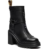 Dr. Martens Women's Spence Harness Flare Heel Leather Chelsea Boots