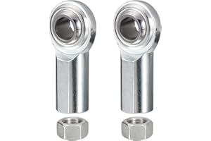 HiPicco CF8 Rod End Bearing Heim Joints, 1/2 x 1/2-20 Right Hand Female Thread Heim Joint with Jam Nuts 2pcs