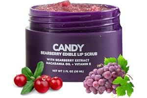 MINIMO SKIN ESSENTIALS Minimo Candy Lip Exfoliator Scrub & Moisturizer - Lip Scrubber Exfoliator- Lip Brightening For Dark Lips Smoker| Removes Dead Skin from Dry Chapped Lips - Nourishes & Hydrates(1 oz) Grape Nectar