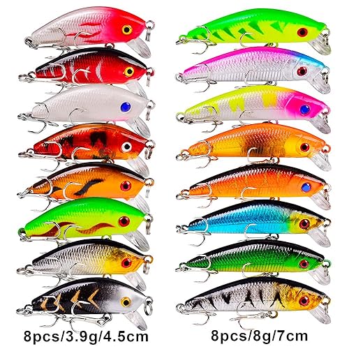 BAIKALBASS Bass Fishing Lures Kit Set Topwater Hard Baits Minnow Crankbait  Pencil VIB Swimbait for Bass Pike Fit Saltwater and Freshwater (008-53pcs)  in Dubai - UAE | Whizz Topwater Lures