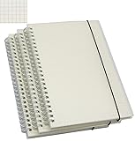 Yansanido Spiral Notebook, 3 Pcs A5 Thick Plastic