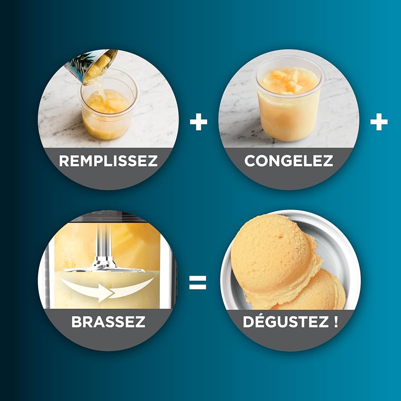 CREAMi machine à crème glacée et à desserts glacés, 1,4L, Noir/Argent