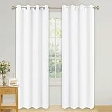 PONY DANCE Eyelet Thermal Insulated Curtains 2 Panels White 46x90 view 9
