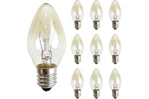 15WE12 15 Watt Light Bulbs for Scentsy Bulbs Plug, Suitable for Nightlight Warmer Wax Diffuser C7 15W 120 Volt - 10 Pack