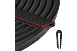 ToLanbbt Rubber Edge Trim U Channel - 1/16" Self Adhesive Sheet Metal Edge Guard Protector, EPDM Seal Strip for Car Doors, Steel Plates, Glass, Hatches, Table Corners, Fit 1/16"(1.6mm), 10Ft, Black