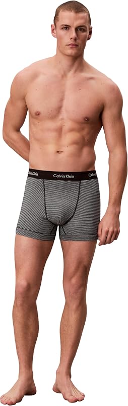 Homme Boxer Lot De 3 Caleçon sous-Vêtement, Multicolore (White/B&w Stripe/Black), L — photo 5 sur 6
