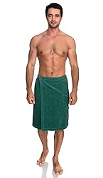 TowelSelections Mens Shower Wrap Adjustable Cotton