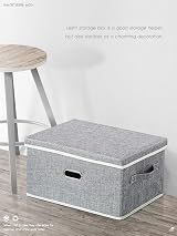 Lesfit Fabric Storage Box with Lid 20 L Organization Box view 4