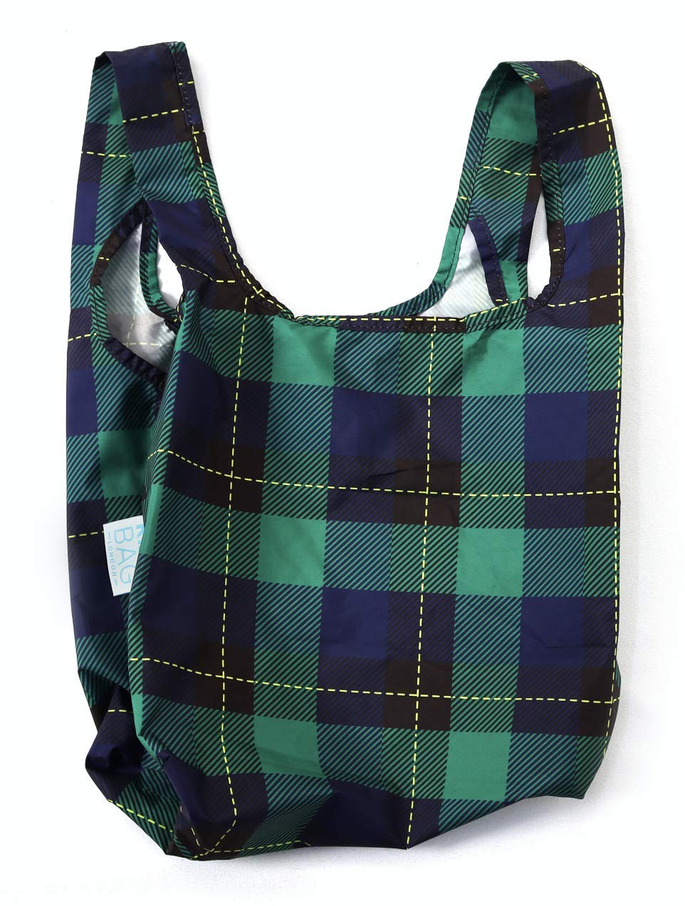 Kind Bag 100% Recycled Mini Bags | Reusable, Strong, Water-resistant, Foldable | Made from 4 Plastic Bottles (100% rPET) (Tartan)