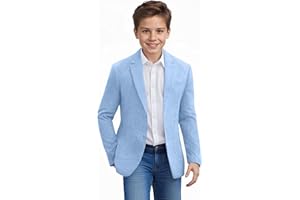 SZZMMER Boys Blazer Lightweight Sport Coat Formal Wedding Kids Jacket for Boy Summer Casual Jacket