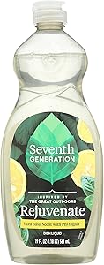 Seventh Generation Hand Dish Liquid Yuzu Basil Rejuvenating 19 fl oz