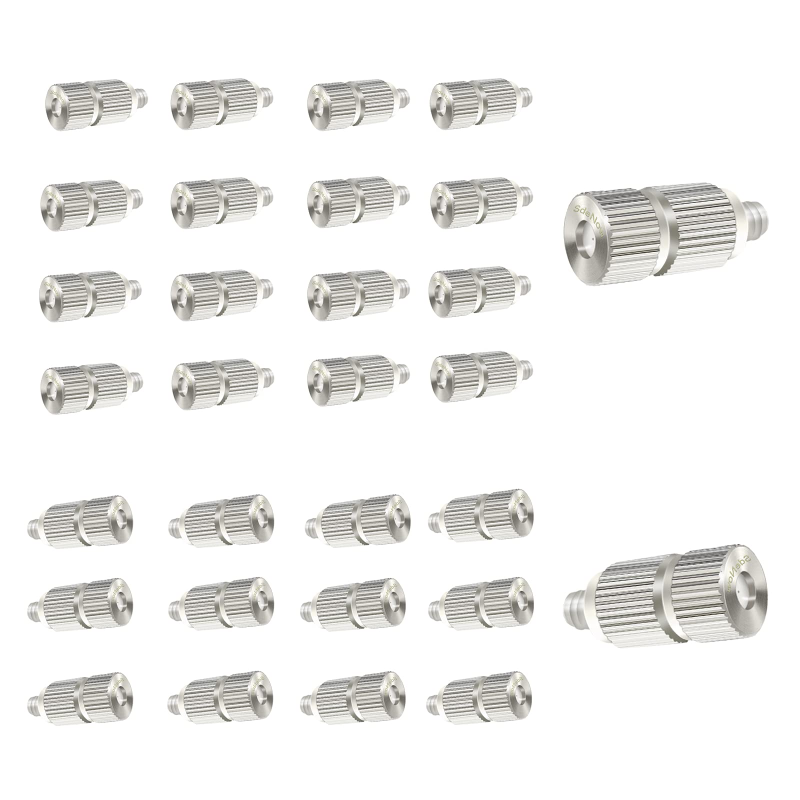 Photo 1 of High Pressure Misting Nozzles for Outdoor Cooling System Outdoor Cooling Nozzle, UNC 10/24 Stainless Steel Misting Nozzles 0.012" Orifice (0.3mm), Silver Tone,30 Pcs