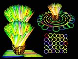 SHATCHI Glow Sticks 200Pcs 20cm Neon Party Bracelets Necklaces Connectors view 2
