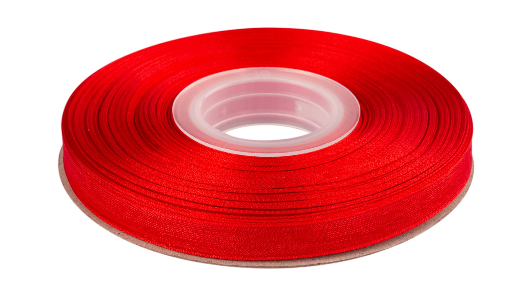 Ribbonitlux 9mm Sheer Organza Ribbon, Red Shimmer Chiffon Ribbon 45M-Roll, Ideal for Wedding Events Christmas Decaration Making Floral Bouquets DIY Crafts
